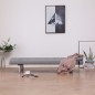 vidaXL Sofá cama con dos almohadas de poliéster gris claro vidaXL Sofá cama con dos almohadas de poliéster gris claro