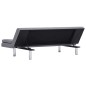 vidaXL Sofá cama con dos almohadas de poliéster gris claro vidaXL Sofá cama con dos almohadas de poliéster gris claro