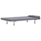 vidaXL Sofá cama con dos almohadas de poliéster gris claro vidaXL Sofá cama con dos almohadas de poliéster gris claro