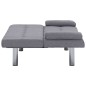 vidaXL Sofá cama con dos almohadas de poliéster gris claro vidaXL Sofá cama con dos almohadas de poliéster gris claro