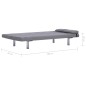 vidaXL Sofá cama con dos almohadas de poliéster gris claro vidaXL Sofá cama con dos almohadas de poliéster gris claro