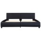 vidaXL Estructura de cama de cuero sintético negro 160x200 cm vidaXL Estructura de cama de cuero sintético negro 160x200 cm