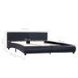 vidaXL Estructura de cama de cuero sintético negro 160x200 cm vidaXL Estructura de cama de cuero sintético negro 160x200 cm