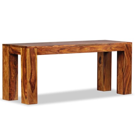 vidaXL Banco de madera maciza de sheesham 110x35x45 cm