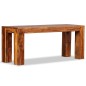 vidaXL Banco de madera maciza de sheesham 110x35x45 cm vidaXL Banco de madera maciza de sheesham 110x35x45 cm