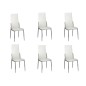 vidaXL Sillas de comedor 6 unidades cuero sintético blanco vidaXL Sillas de comedor 6 unidades cuero sintético blanco