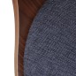 vidaXL Sillas de comedor 4 unidades madera curvada y tela gris oscuro