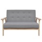 vidaXL Conjunto de sofás 2 piezas tela gris claro vidaXL Conjunto de sofás 2 piezas tela gris claro