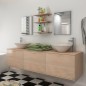vidaXL Conjunto de muebles de baño y lavabo 8 piezas beige vidaXL Conjunto de muebles de baño y lavabo 8 piezas beige