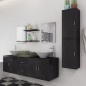 vidaXL Conjunto de muebles de baño y lavabo 9 piezas negro vidaXL Conjunto de muebles de baño y lavabo 9 piezas negro