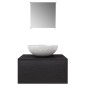 vidaXL Conjunto de muebles de baño con lavabo y grifo 4 piezas negro vidaXL Conjunto de muebles de baño con lavabo y grifo 4 piezas negro