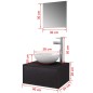 vidaXL Conjunto de muebles de baño con lavabo y grifo 4 piezas negro vidaXL Conjunto de muebles de baño con lavabo y grifo 4 piezas negro