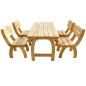 vidaXL Juego de comedor de jardín 5 piezas madera de pino impregnada vidaXL Juego de comedor de jardín 5 piezas madera de pino impregnada