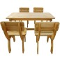 vidaXL Juego de comedor de jardín 5 piezas madera de pino impregnada vidaXL Juego de comedor de jardín 5 piezas madera de pino impregnada