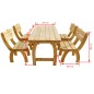 vidaXL Juego de comedor de jardín 5 piezas madera de pino impregnada vidaXL Juego de comedor de jardín 5 piezas madera de pino impregnada
