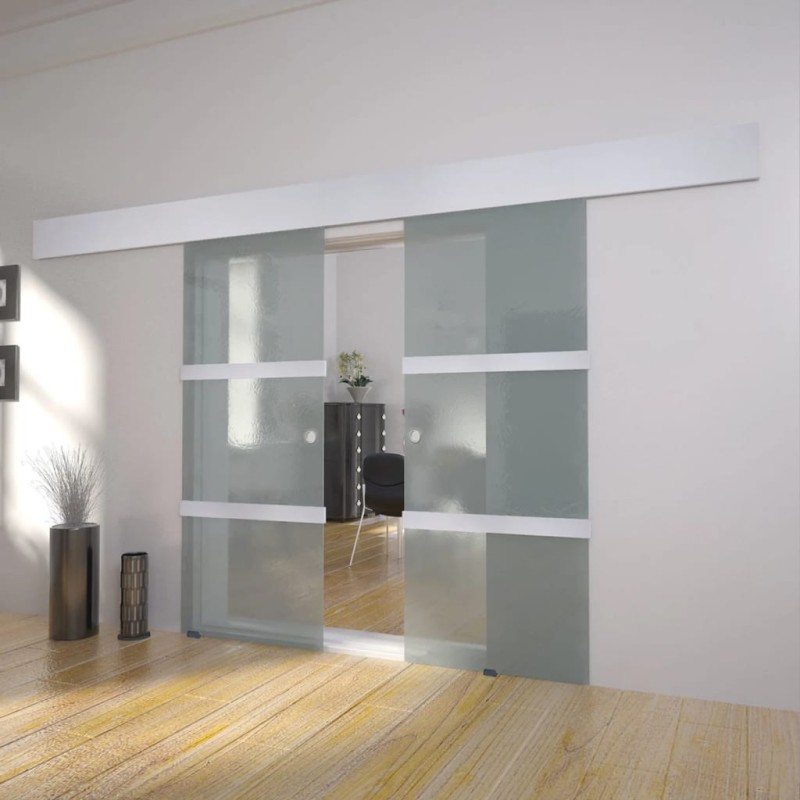 vidaXL Puerta corredera doble de vidrio vidaXL Puerta corredera doble de vidrio