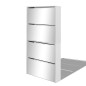 vidaXL Mueble zapatero 4 compartimentos espejo blanco 63x17x134 cm vidaXL Mueble zapatero 4 compartimentos espejo blanco 63x17x134 cm