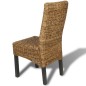vidaXL Sillas de comedor 6 unidades madera maciza de mango y abacá vidaXL Sillas de comedor 6 unidades madera maciza de mango y abacá