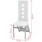 vidaXL Sillas de comedor 6 unidades cuero artificial blanco vidaXL Sillas de comedor 6 unidades cuero artificial blanco