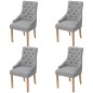 vidaXL Sillas de comedor 4 unidades tela gris claro vidaXL Sillas de comedor 4 unidades tela gris claro
