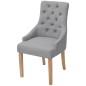 vidaXL Sillas de comedor 4 unidades tela gris claro vidaXL Sillas de comedor 4 unidades tela gris claro
