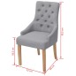 vidaXL Sillas de comedor 4 unidades tela gris claro vidaXL Sillas de comedor 4 unidades tela gris claro