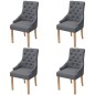 vidaXL Sillas de comedor 4 unidades de tela gris oscuro vidaXL Sillas de comedor 4 unidades de tela gris oscuro