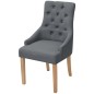 vidaXL Sillas de comedor 4 unidades de tela gris oscuro vidaXL Sillas de comedor 4 unidades de tela gris oscuro
