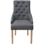 vidaXL Sillas de comedor 4 unidades de tela gris oscuro vidaXL Sillas de comedor 4 unidades de tela gris oscuro