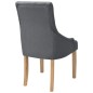 vidaXL Sillas de comedor 4 unidades de tela gris oscuro vidaXL Sillas de comedor 4 unidades de tela gris oscuro