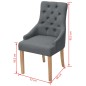 vidaXL Sillas de comedor 4 unidades de tela gris oscuro vidaXL Sillas de comedor 4 unidades de tela gris oscuro