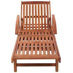 vidaXL Tumbonas 2 unidades y mesita madera maciza de acacia 
