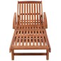 vidaXL Tumbonas 2 unidades y mesita madera maciza de acacia 