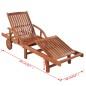 vidaXL Tumbonas 2 unidades y mesita madera maciza de acacia 
