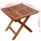 vidaXL Tumbonas 2 unidades y mesita madera maciza de acacia 