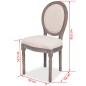 vidaXL Sillas de comedor 6 unidades tela color crema vidaXL Sillas de comedor 6 unidades tela color crema