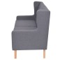 vidaXL Conjunto de sofás 2 piezas tela gris vidaXL Conjunto de sofás 2 piezas tela gris