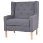 vidaXL Conjunto de sofás 2 piezas tela gris vidaXL Conjunto de sofás 2 piezas tela gris
