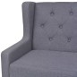 vidaXL Conjunto de sofás 2 piezas tela gris vidaXL Conjunto de sofás 2 piezas tela gris