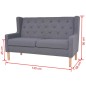vidaXL Conjunto de sofás 2 piezas tela gris vidaXL Conjunto de sofás 2 piezas tela gris