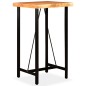 vidaXL Mesa y taburetes bar madera maciza acacia cuero real y lona vidaXL Mesa y taburetes bar madera maciza acacia cuero real y lona