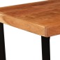 vidaXL Mesa y taburetes bar madera maciza acacia cuero real y lona vidaXL Mesa y taburetes bar madera maciza acacia cuero real y lona