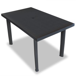 vidaXL Set de comedor de jardín 5 piezas plástico gris antracita