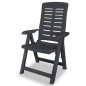 vidaXL Set de comedor de jardín 5 piezas plástico gris antracita
