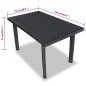 vidaXL Set de comedor de jardín 5 piezas plástico gris antracita