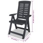 vidaXL Set de comedor de jardín 5 piezas plástico gris antracita