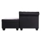 vidaXL Sofá Chesterfield con forma L cuero sintético negro vidaXL Sofá Chesterfield con forma L cuero sintético negro