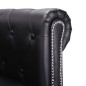vidaXL Sofá Chesterfield con forma L cuero sintético negro vidaXL Sofá Chesterfield con forma L cuero sintético negro