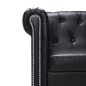 vidaXL Sofá Chesterfield con forma L cuero sintético negro vidaXL Sofá Chesterfield con forma L cuero sintético negro