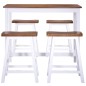vidaXL Juego de mesa alta y taburete de cocina 5 pzas madera maciza vidaXL Juego de mesa alta y taburete de cocina 5 pzas madera maciza